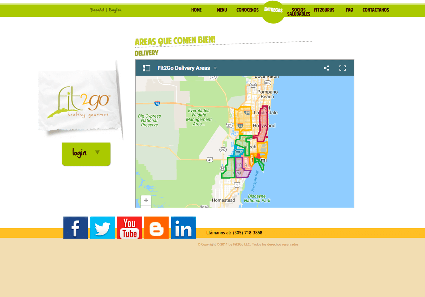 Fit2gomeal Delivery Areas Website Sample